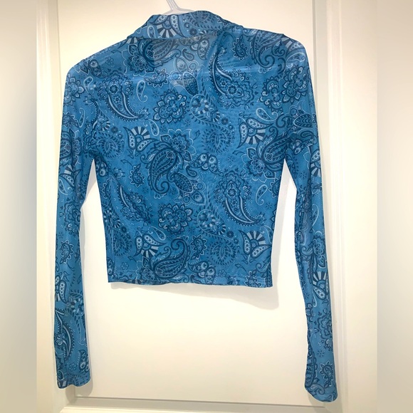 Blue Mesh Country Long Sleeve - Picture 2 of 3